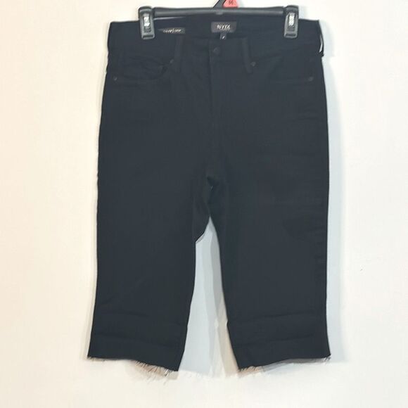 NYDJ | Marilyn Crop Black Denim Summer Capris JEAN - Picture 3 of 12